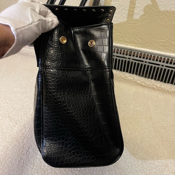 CECIL McBEE japanese brand croc studded pattern bag in black and silver - Picture 9 of 17